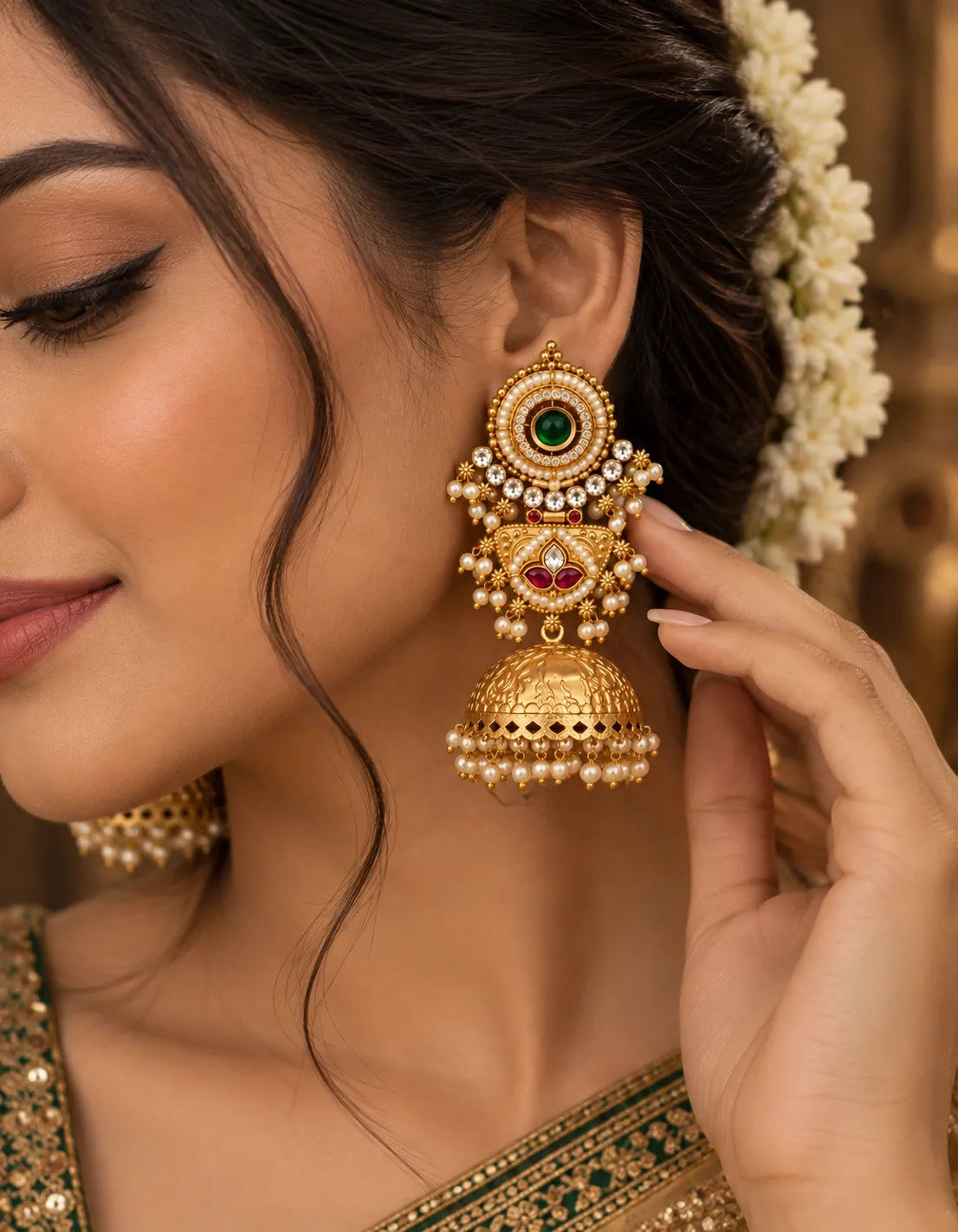 The Devayani Royal Jhumkas