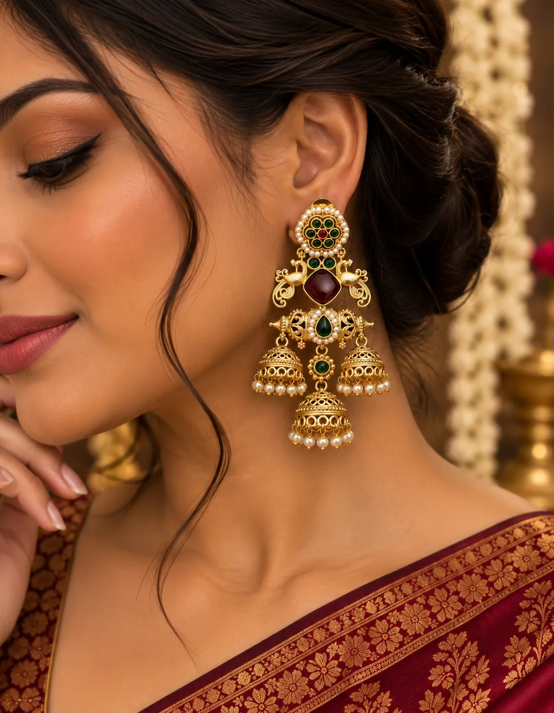 The Triveni Grand Jhumkas