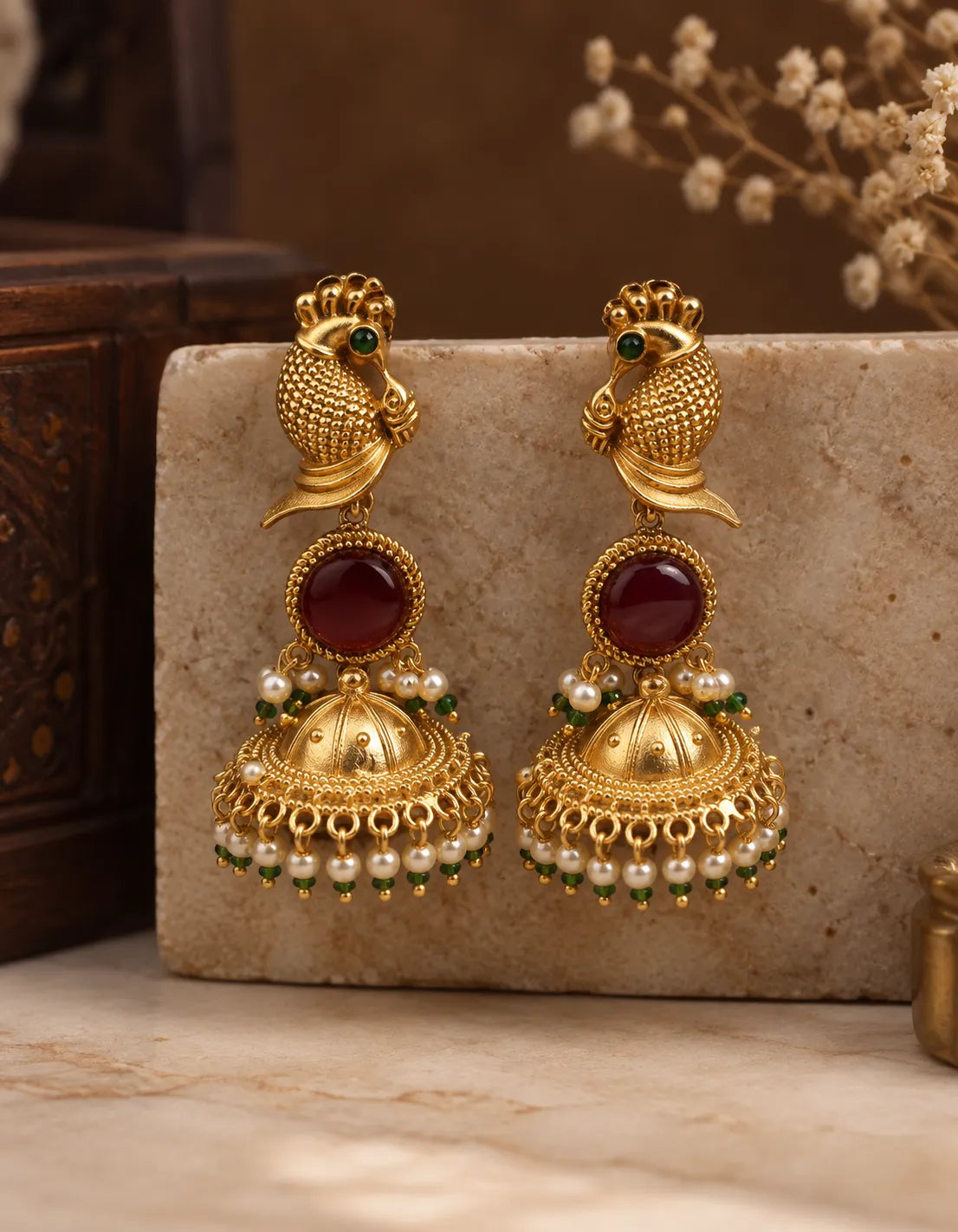 Mayuri Pure Brass Jhumkis