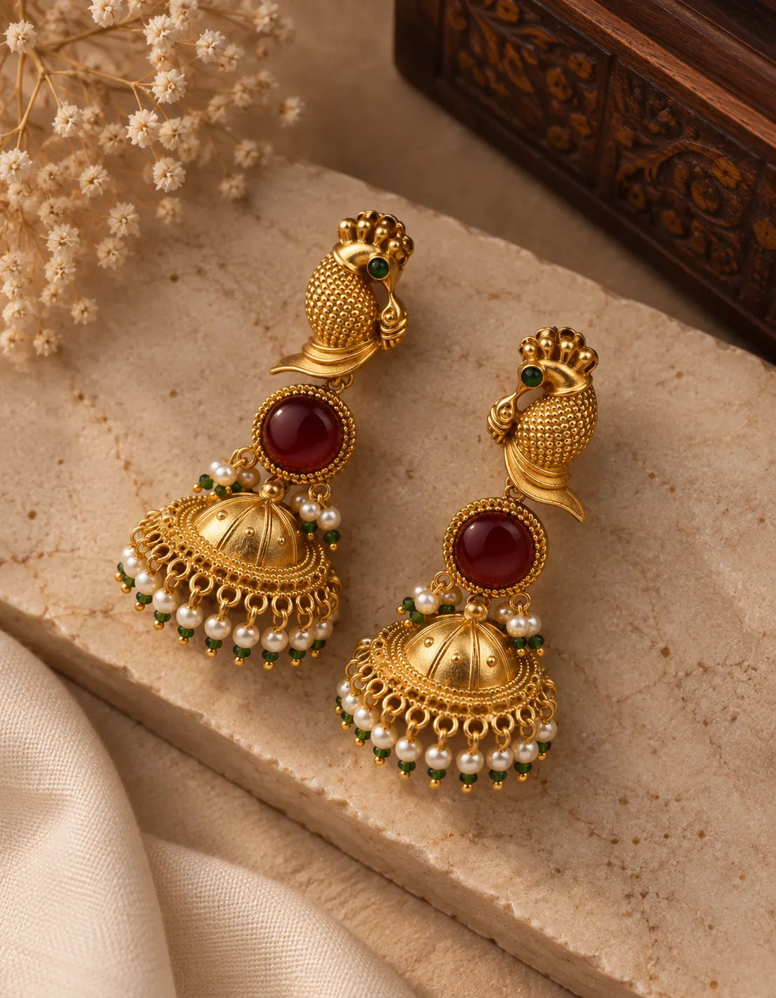 Mayuri Pure Brass Jhumkis