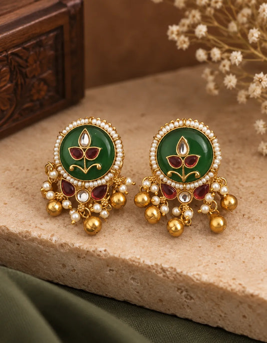 Vrinda Pure Brass Earrings