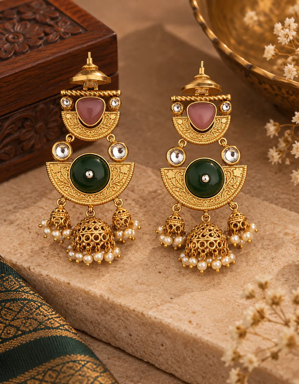 The Meher Crescent Jhumkas