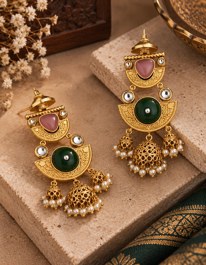 The Meher Crescent Jhumkas