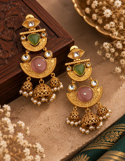 The Meher Crescent Jhumkas