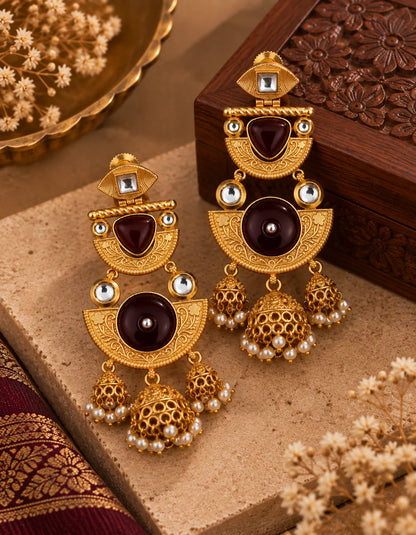 The Meher Crescent Jhumkas
