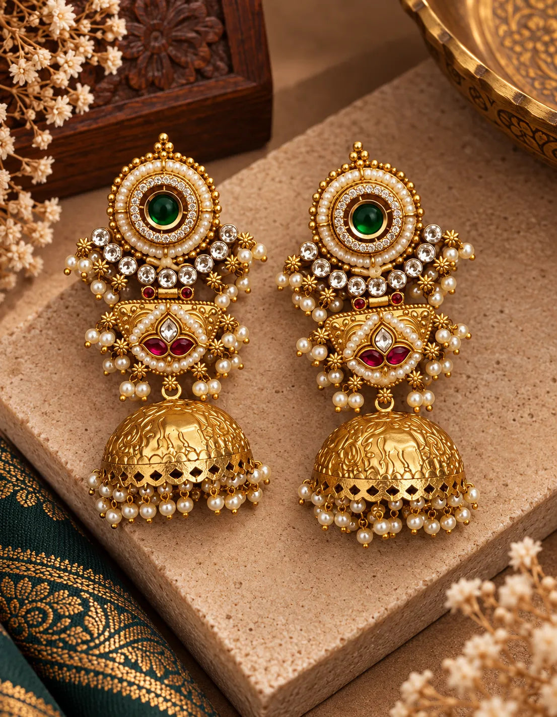 The Devayani Royal Jhumkas