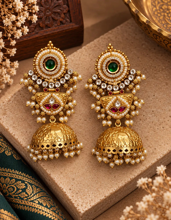 The Devayani Royal Jhumkas