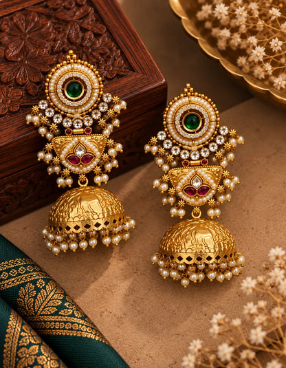 The Devayani Royal Jhumkas