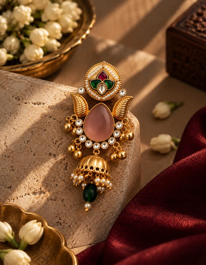 Pallavi Blush Jhumkas