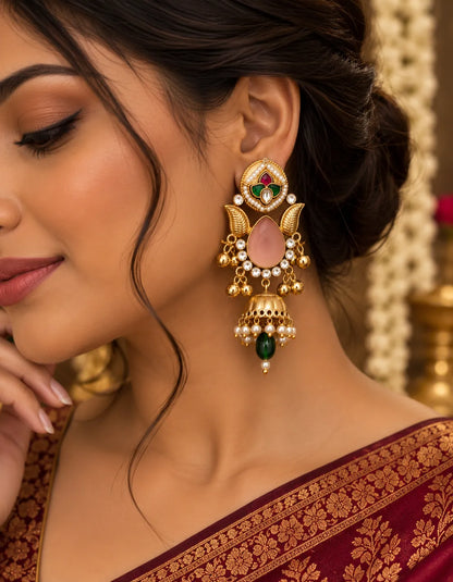 Pallavi Blush Jhumkas